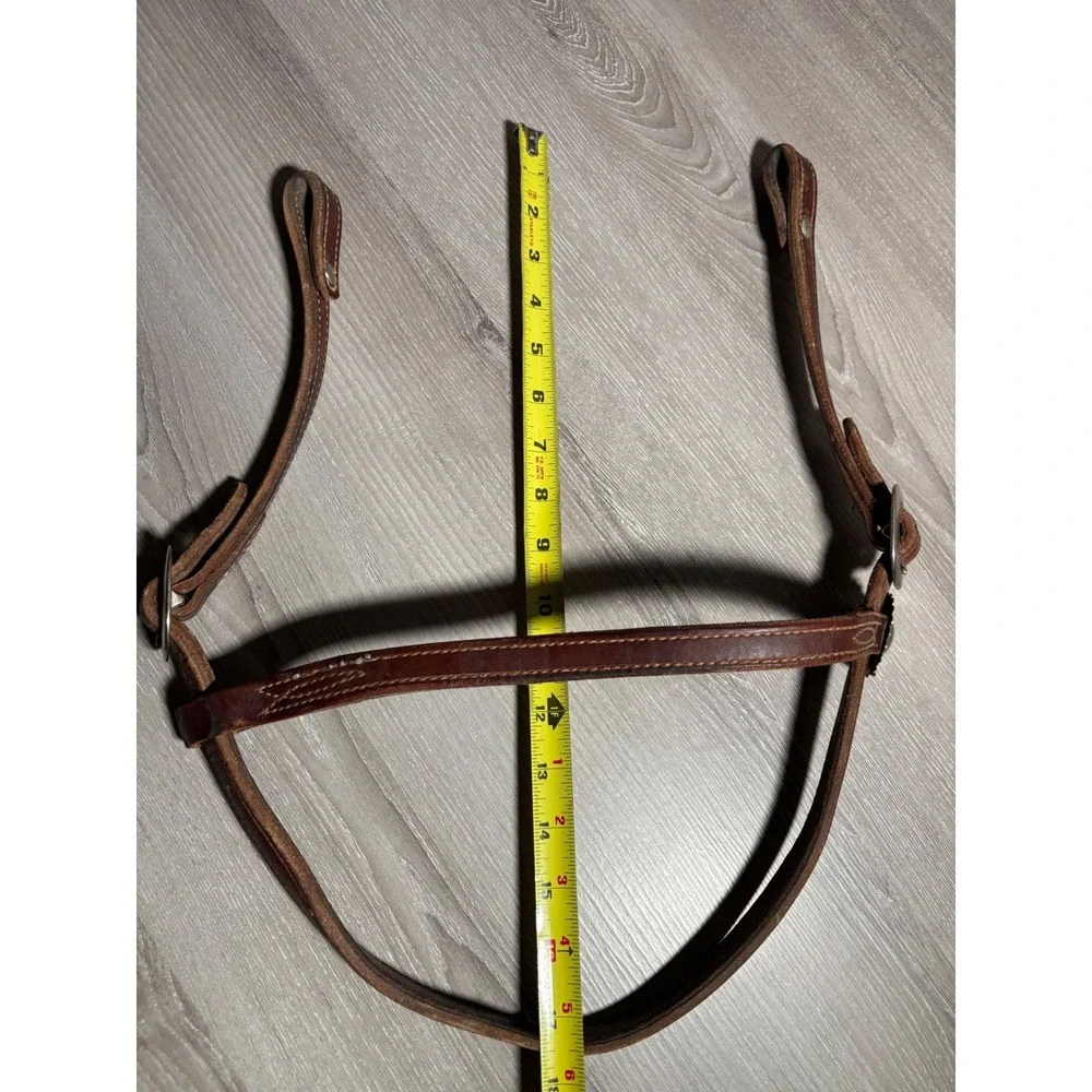 VTG Western Leather Browband Headstall PARTS ONLY Horse Tack Concho Buckle